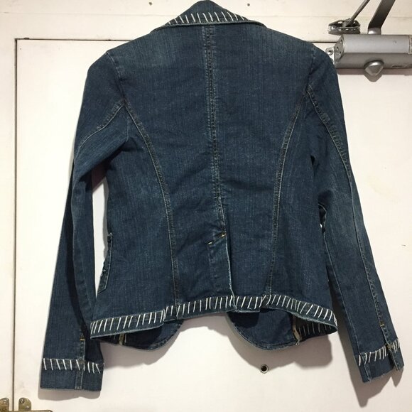VINTAGE LEVEL 99 DENIM BLAZER JACKETS SIZE M - Picture 4 of 7